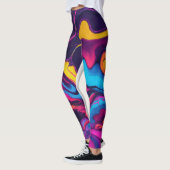 Leggings "Des torrents Abstraits vibrants" (Gauche)