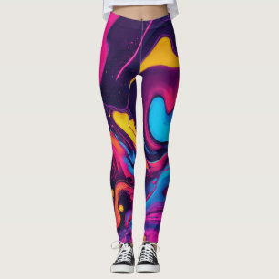 Leggings "Des torrents Abstraits vibrants"