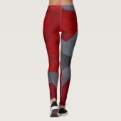 Leggings Des triangles gris, rouges disposés aléatoirement. (Dos)