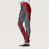 Leggings Des triangles gris, rouges disposés aléatoirement. (Gauche)
