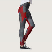 Leggings Des triangles gris, rouges disposés aléatoirement. (Droite)