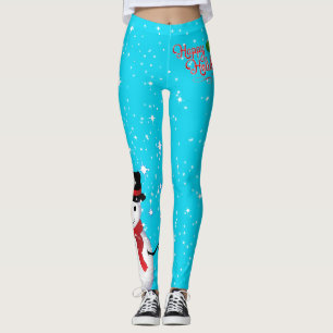 Leggings Des vacances joyeuses à Snowman glacées se prolo