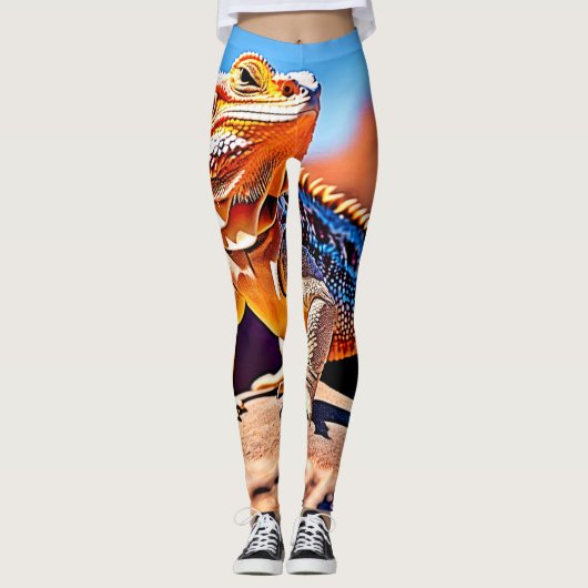 Leggings Desert Lizard Gros plan (Devant)