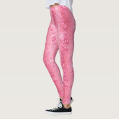 Leggings Design 1 de la série Velours rose (Gauche)