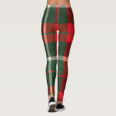 Leggings Design à chaud en rouge, vert et blanc (Dos)