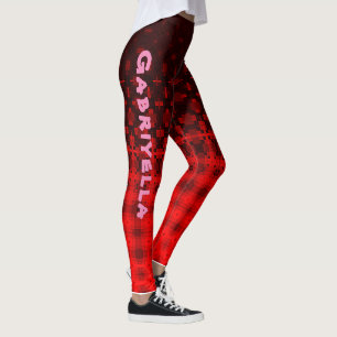Leggings Design à motif rouge do-it-yourself modèle