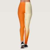 Leggings Design abstrait circulaire couleur orange crémeuse (Dos)