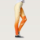 Leggings Design abstrait circulaire couleur orange crémeuse (Droite)