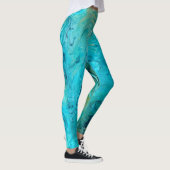 Leggings Design abstrait émeraude unique (Droite)