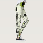 Leggings Design abstrait moderne, lignes dynamiques Lancer (Droite)