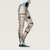 Leggings Design abstrait moderne, lignes dynamiques Lancer  (Droite)