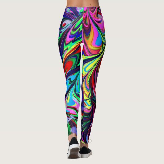 Leggings Design abstrait sauvage et fou (Dos)