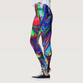 Leggings Design abstrait sauvage et fou (Gauche)