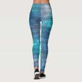 Leggings Design arrière - plan bleu abstrait créatif. (Dos)