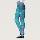 Leggings Design arrière - plan bleu abstrait créatif. (Gauche)