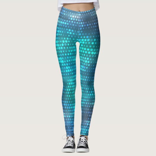 Leggings Design arrière - plan bleu abstrait créatif. (Devant)