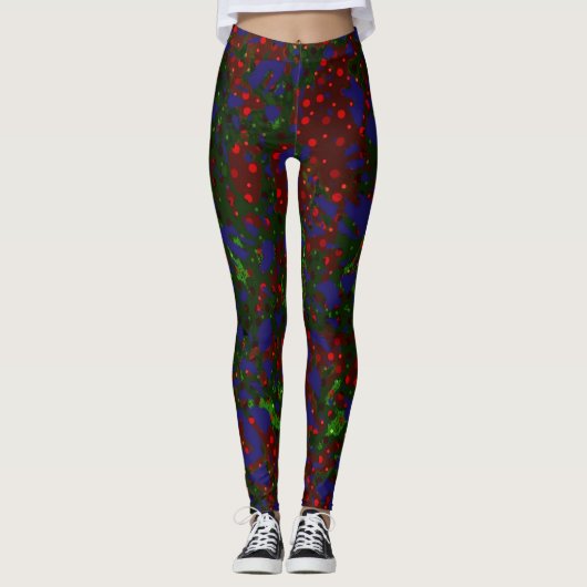 Leggings Design bleu taupe (Devant)