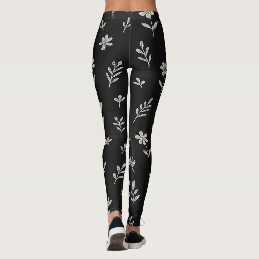 Leggings Design Boho noir et blanc (Dos)