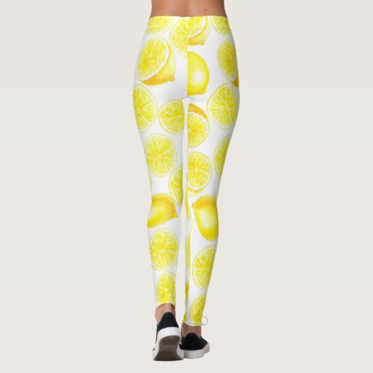 Leggings Design citrons aquarelle (Dos)
