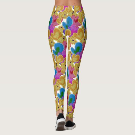 Leggings Design Coeur coloré (Dos)