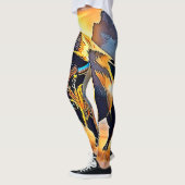 Leggings Design d'art Sunset Mountain Bison (Gauche)