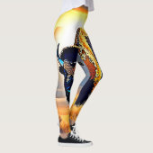 Leggings Design d'art Sunset Mountain Bison (Droite)
