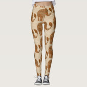 Leggings Design d'art tribal des éléphants (Devant)