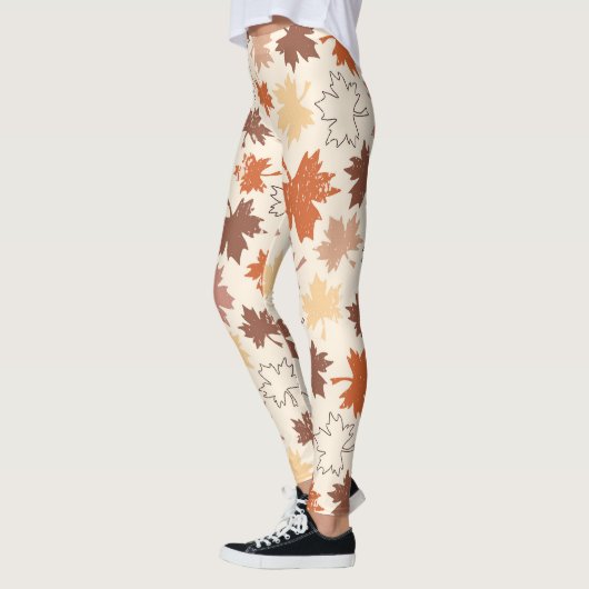 Leggings Design d'automne feuille d'érable grâces (Gauche)