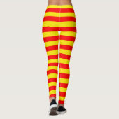 Leggings Design de bandes rouge et jaune (Dos)