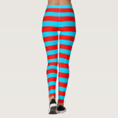 Leggings Design de bandes rouges et bleues (Dos)