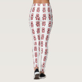 Leggings Design de bus à deux étages rouge (Dos)