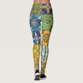 Leggings Design de carreaux Talavera portugais (Dos)