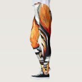 Leggings Design de charme d'écureuil d'automne (Gauche)