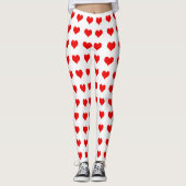 Leggings Design de coeur rouge mignon (Devant)