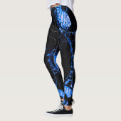 Leggings Design de coquille bleu Nautilus (Gauche)