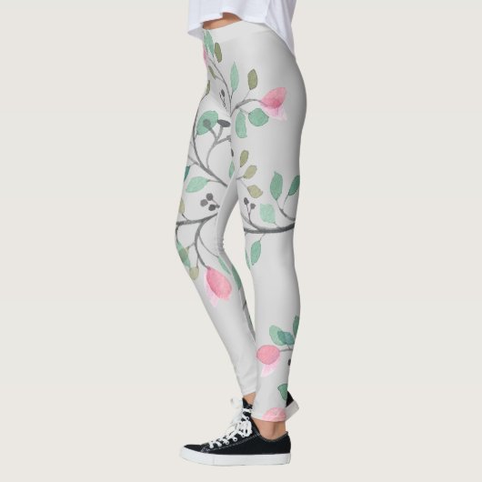 Leggings Design de fleurs colorées mignonnes (Gauche)