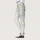 Leggings design de fleurs rétro (Gauche)