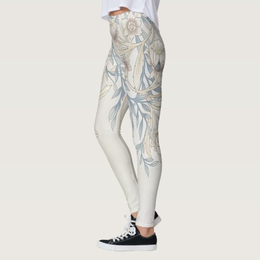 Leggings design de fleurs rétro (Gauche)