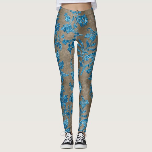 Leggings Design de la série Blue Velvet 3 (Devant)