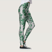 Leggings Design de la série Velvet vert 5 (Droite)
