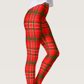 Leggings Design de Motif de Noël Tartan rouge
