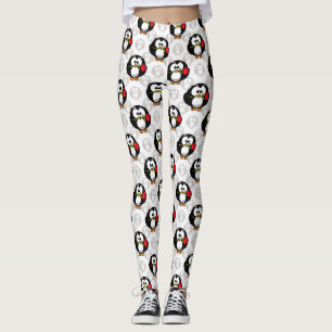 Leggings Design de Motif de surface de pingouin mou Imprime
