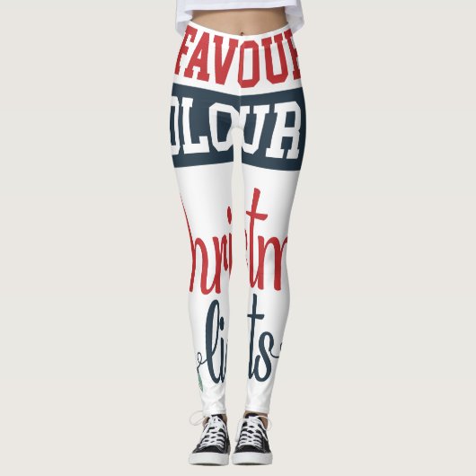 Leggings Design de Noël avec lumières (Devant)