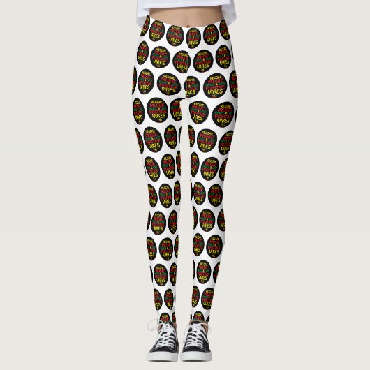 Leggings Design de reggae avec des citations positives et d (Devant)