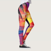 Leggings Design de rêve de plage Sunset Vibrant (Droite)
