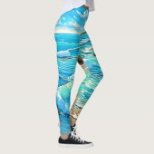 Leggings Design de scène rocheuse côtière (Droite)