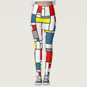Leggings Design de style mondrien (Devant)