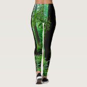 Leggings Design de tranquillité de la forêt de Redwood (Dos)