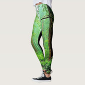 Leggings Design de tranquillité de la forêt de Redwood (Gauche)