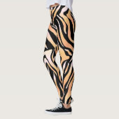 Leggings Design d'impression de peau de tigre  (Gauche)